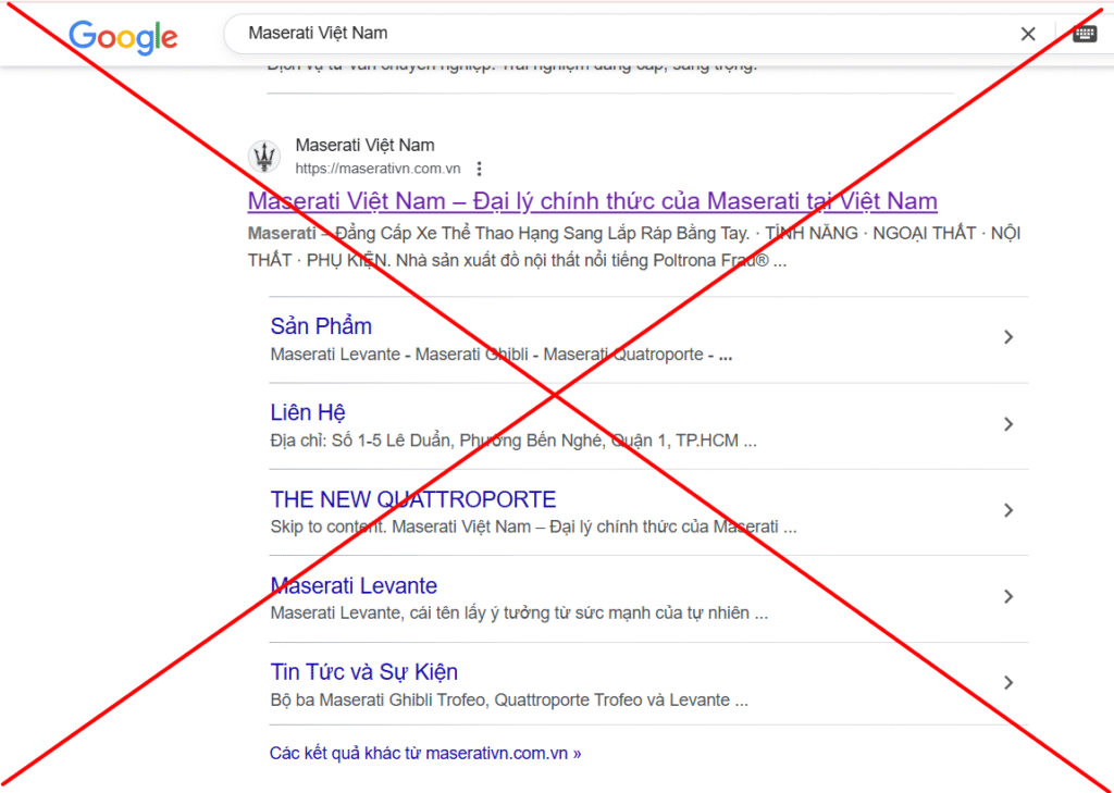 Website Giả Mạo Maserati