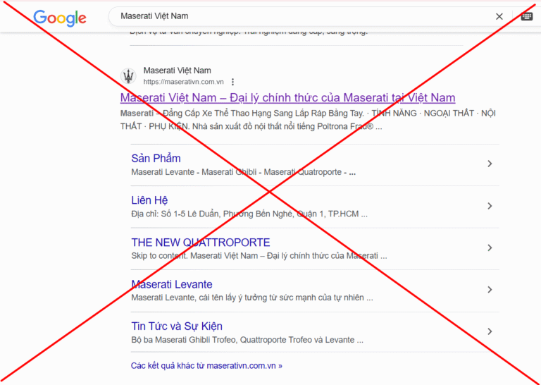 Website Giả Mạo Maserati